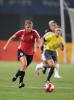 Marie Knutsen of Norway runs with the ball during the Beijing Olympic Games women\'s football